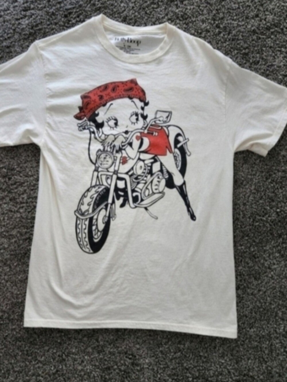 Betty Boop Graphic Tee-Motorcycle Pin-up Style- Never Worn